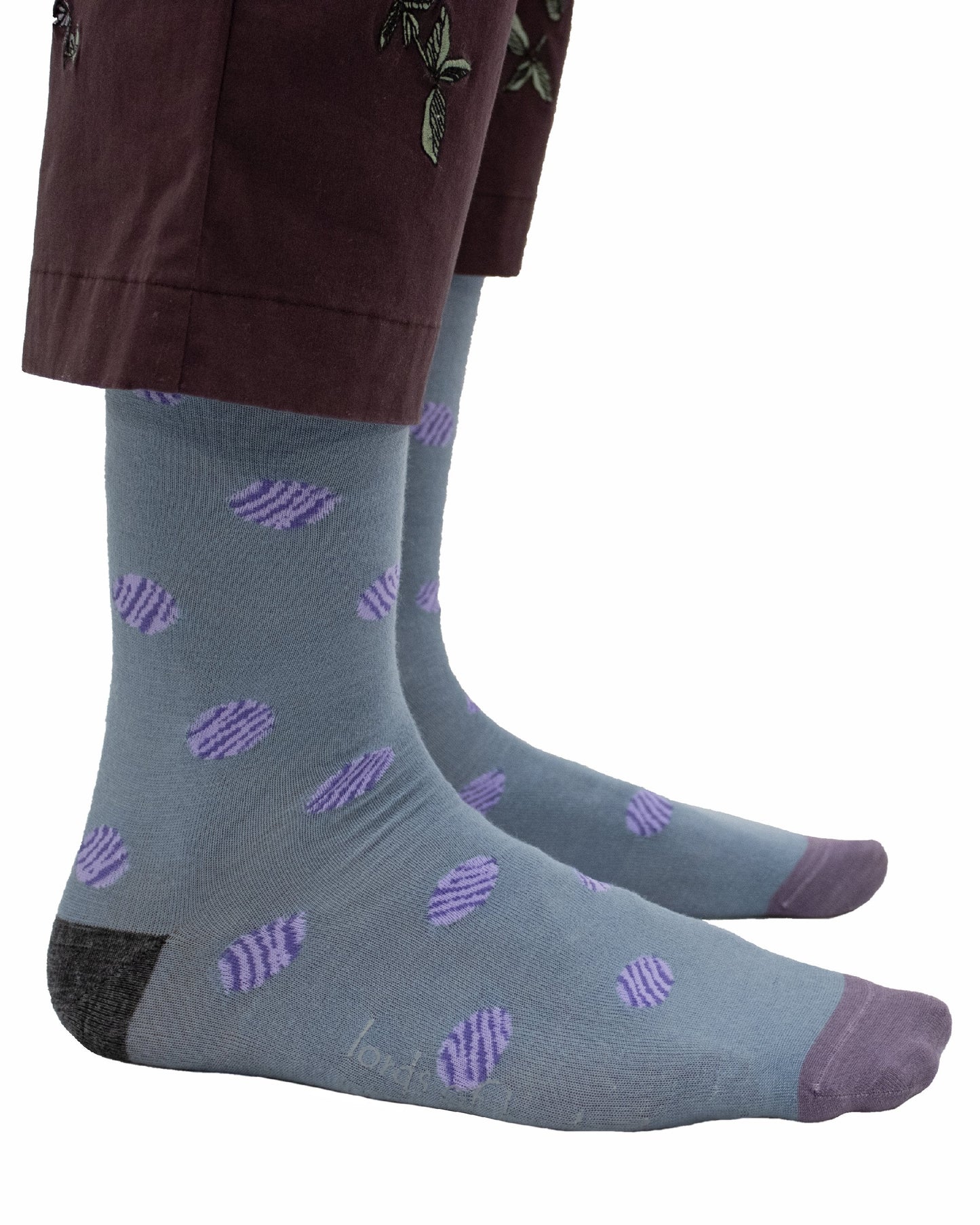 Donald Polkadot Teal Socks