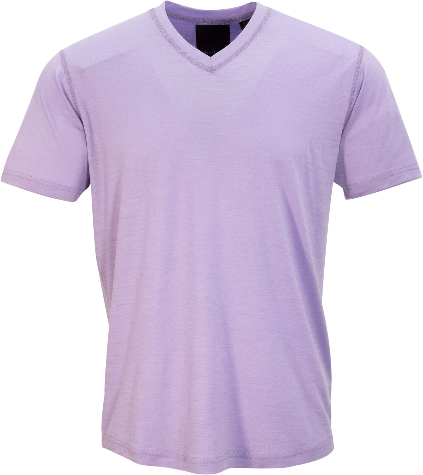 VICTOR V-NECK MERINO SHIRT IN LAVENDER
