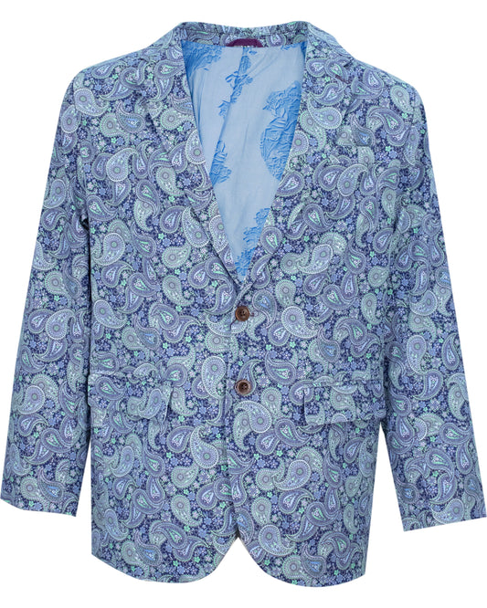 HADRIAN POW PAISLEY BLAZER - GRASS