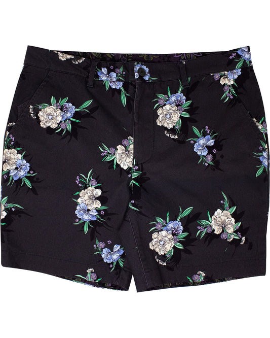 JOHN OXFORD HARMONY FLAT FRONT SHORT - BLACK