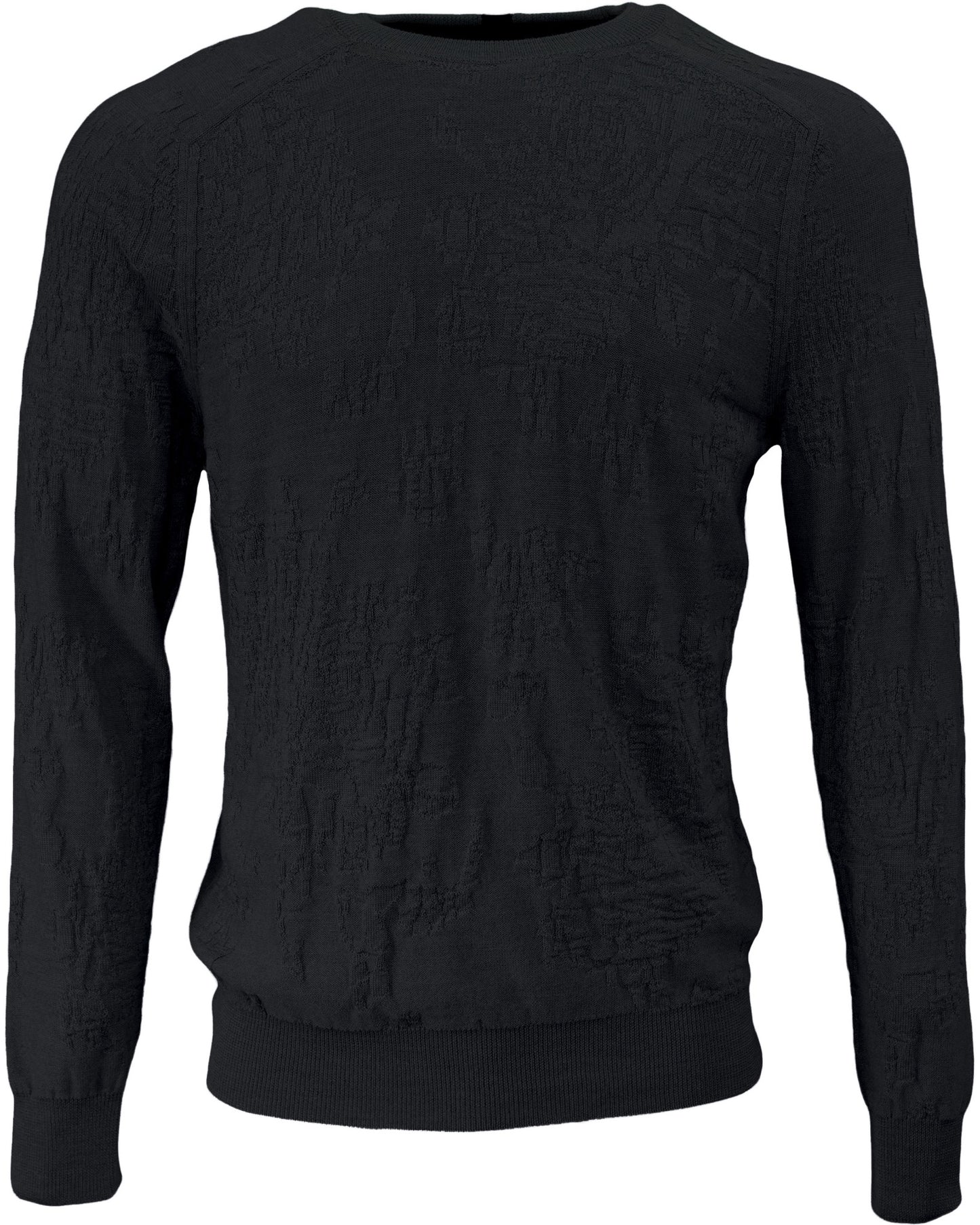 COLE FULLY FASHIONED MERINO CREWNECK SWEATER - CHARCOAL
