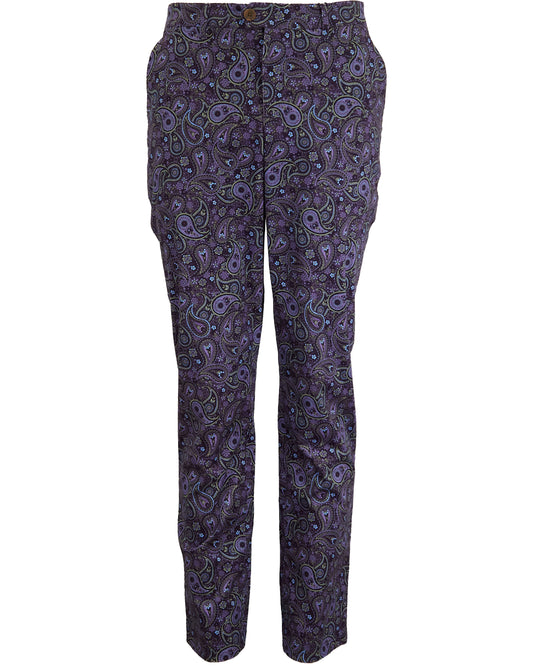 JACK TRIBUNE PAISLEY PANT - PLUM