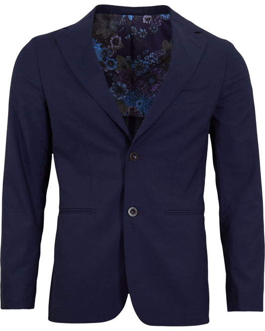 JUDD HALF LINED TAILORED WOOL BLAZER - NAVY