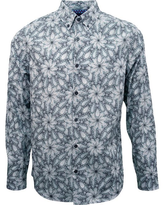 MITCHELL STALLION MEDALLION SHIRT - CHARCOAL