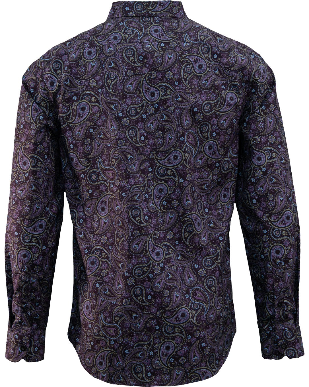 MORRIS TRIBUNE PAISLEY SHIRT - PLUM