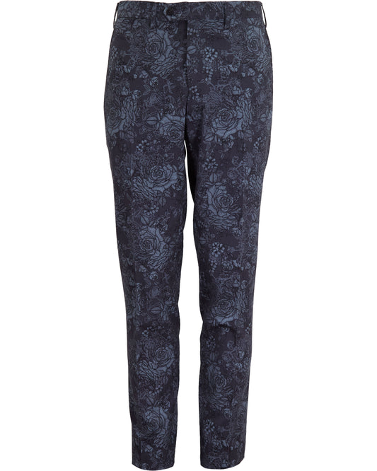 PAXTON ROMA FLORAL  TAILORED WOOL PANT - CHAR