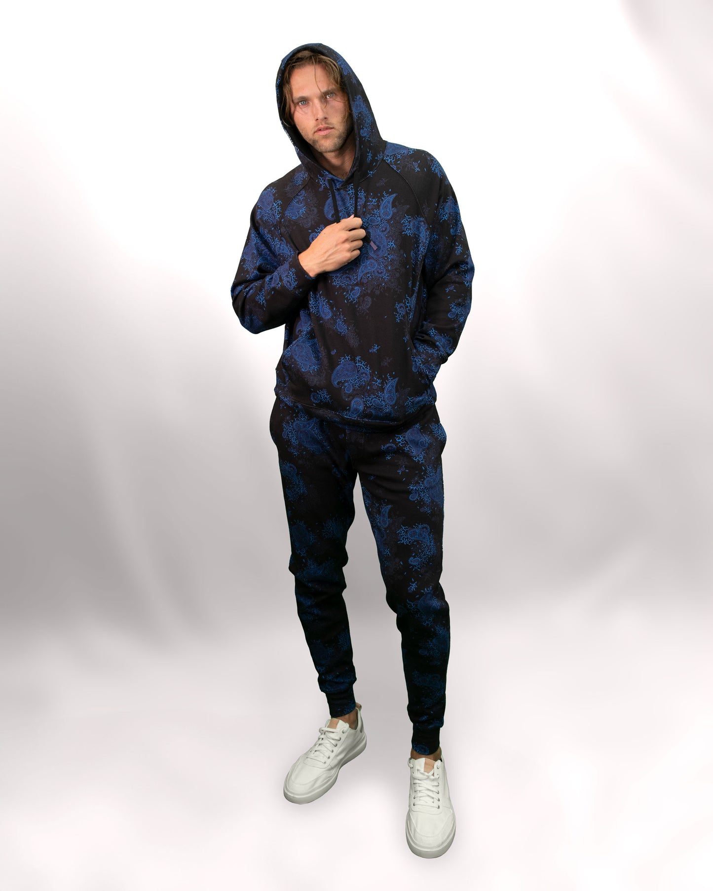 JAY CAMPANIA FLORAL JOGGER PANT - BLACK