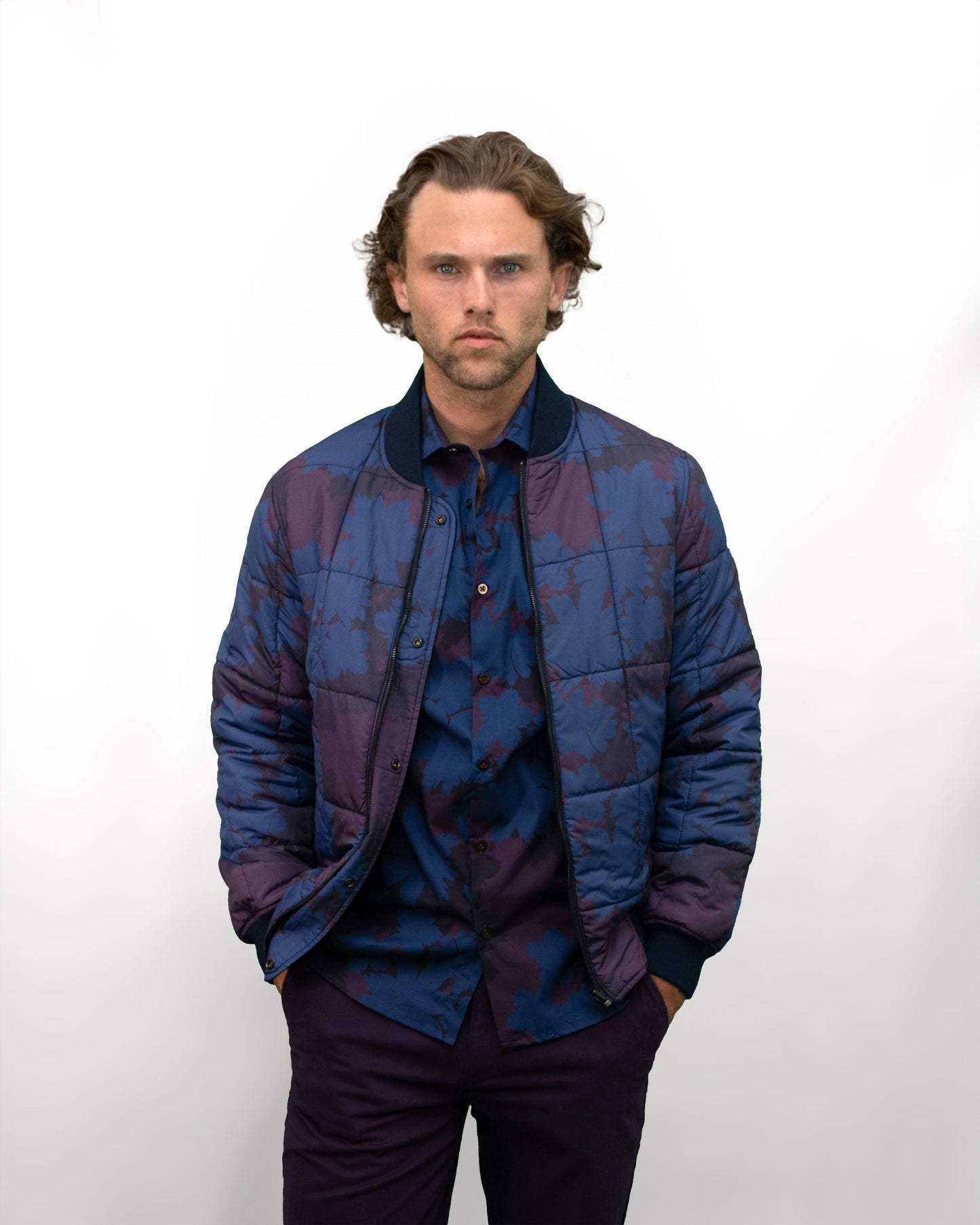 JENKIN REVERSIBLE BLOUSON JACKET - NAVY