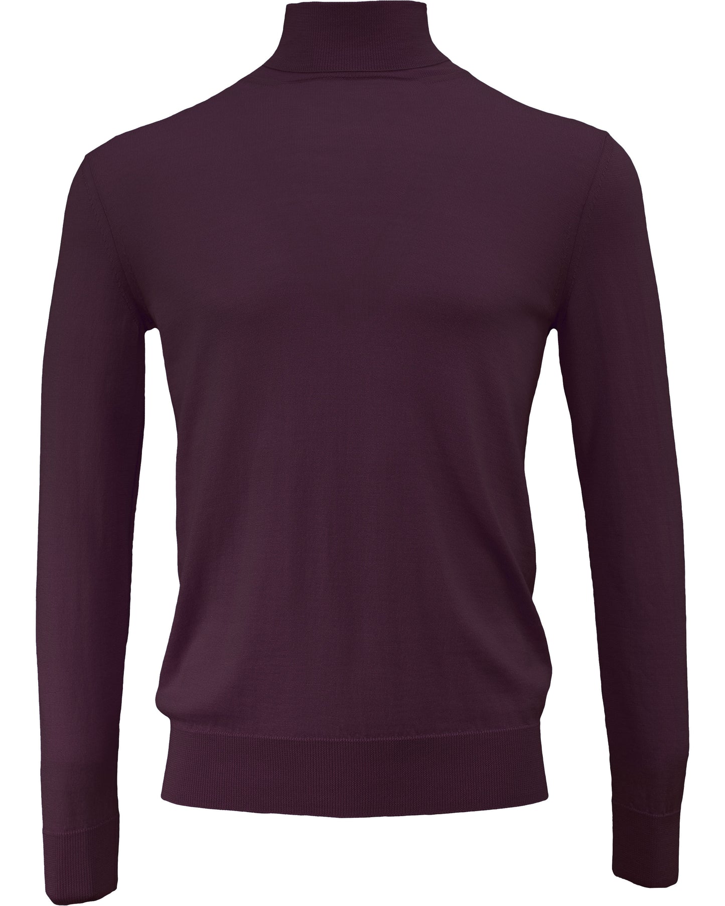 RONAN MERINO TURTLENECK SWEATER - PLUM