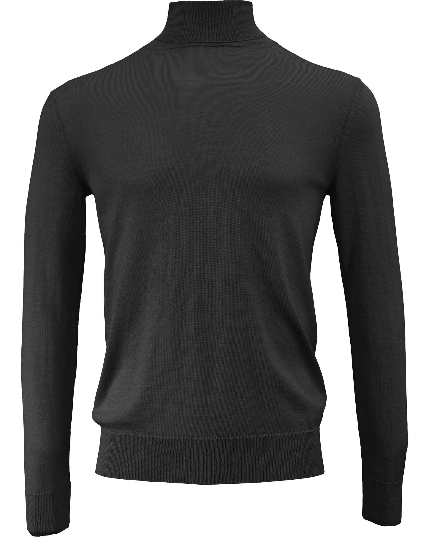 RONAN MERINO TURTLENECK SWEATER - BLACK