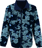 PASCALI SERIOUS FLORAL REVERSIBLE PERFORMANCE JACKET - NAVY