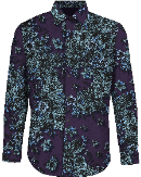 NICOLI VALENCIA FLORAL COTTON SHIRT - PLUM
