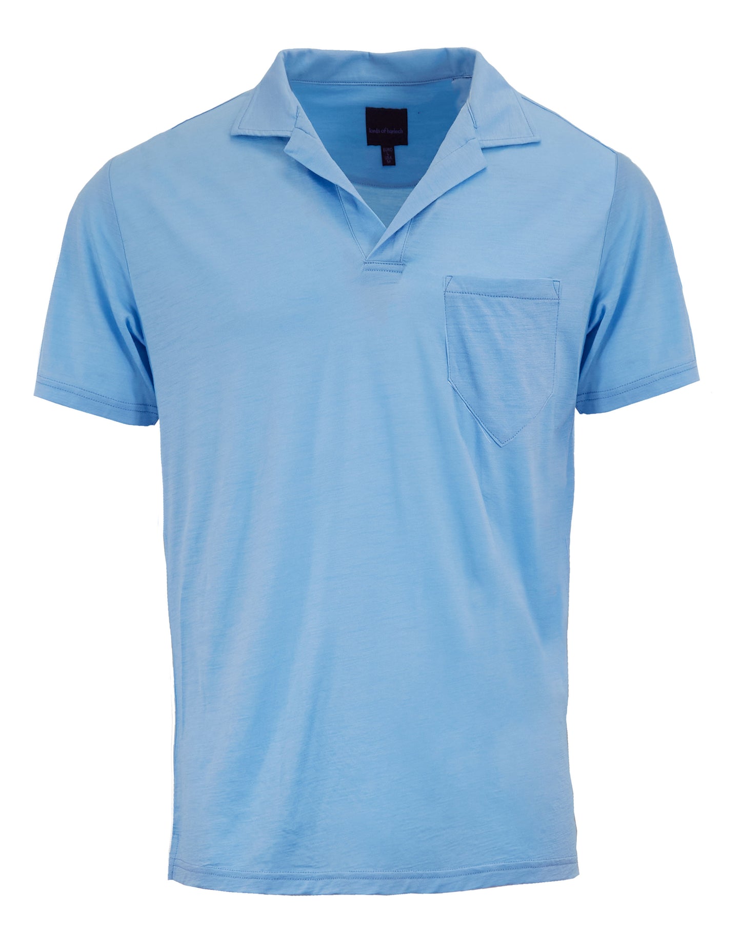 BOBBY MERINO JERSEY COLLARED SHIRT -BLUE