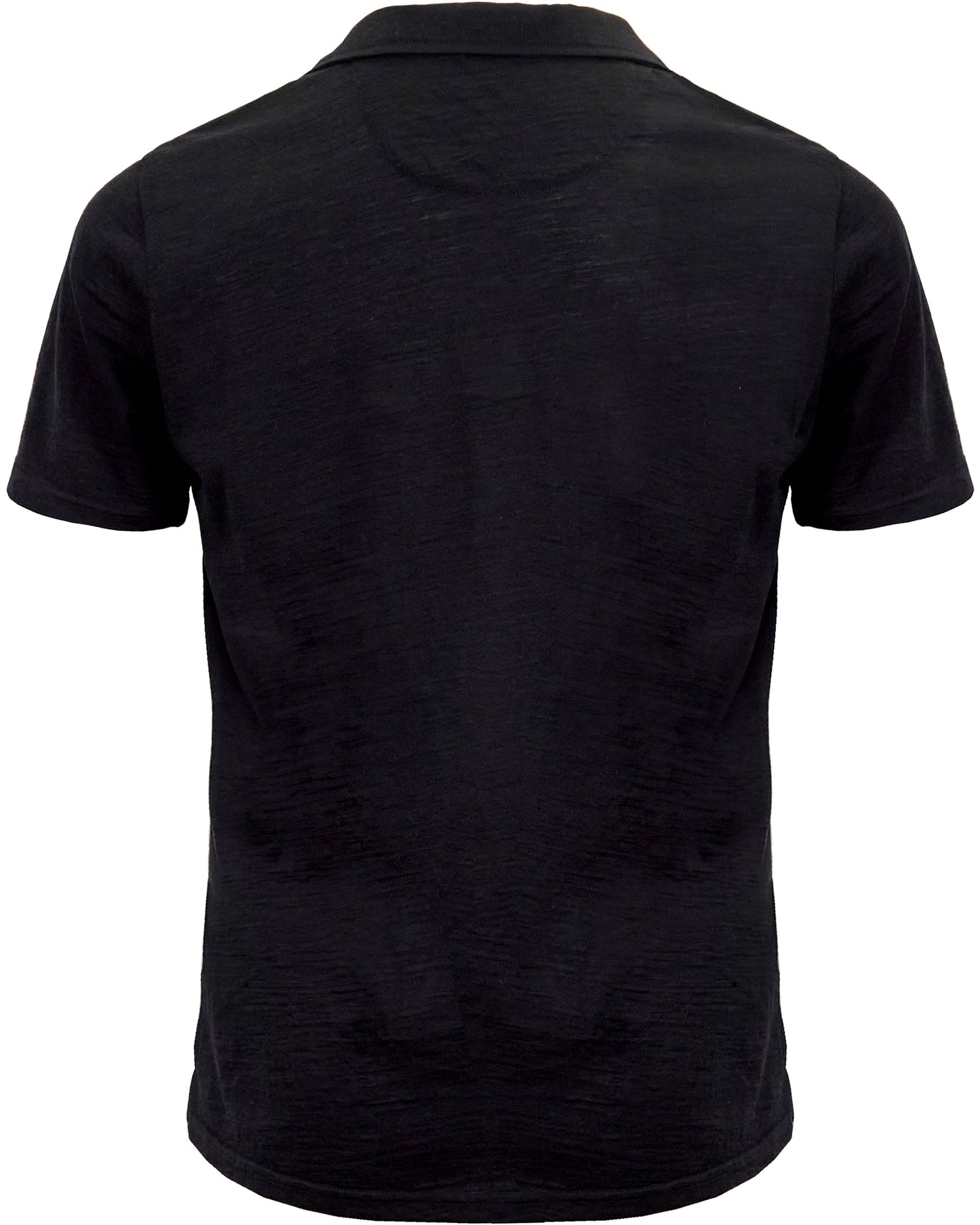 BOBBY MERINO JERSEY COLLARED SHIRT - BLACK
