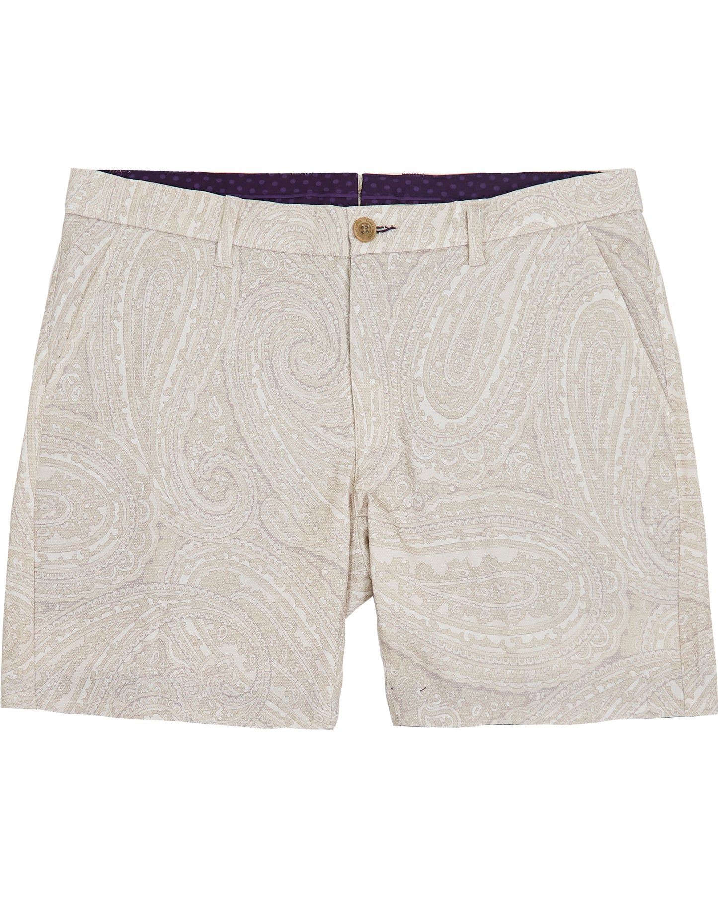 CLYDE WILD PAISLEY OXFORD SHORT - IVORY