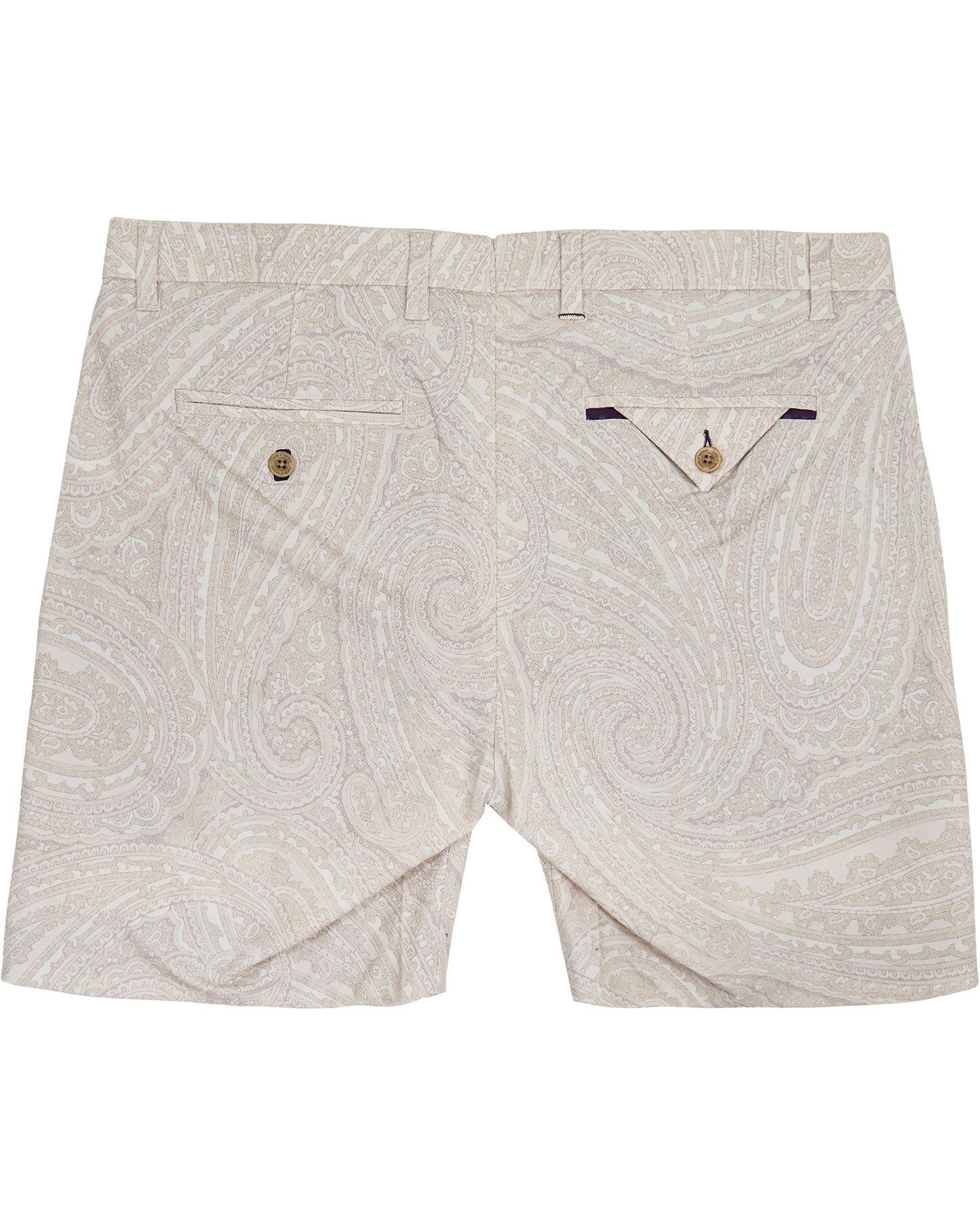 CLYDE WILD PAISLEY OXFORD SHORT - IVORY
