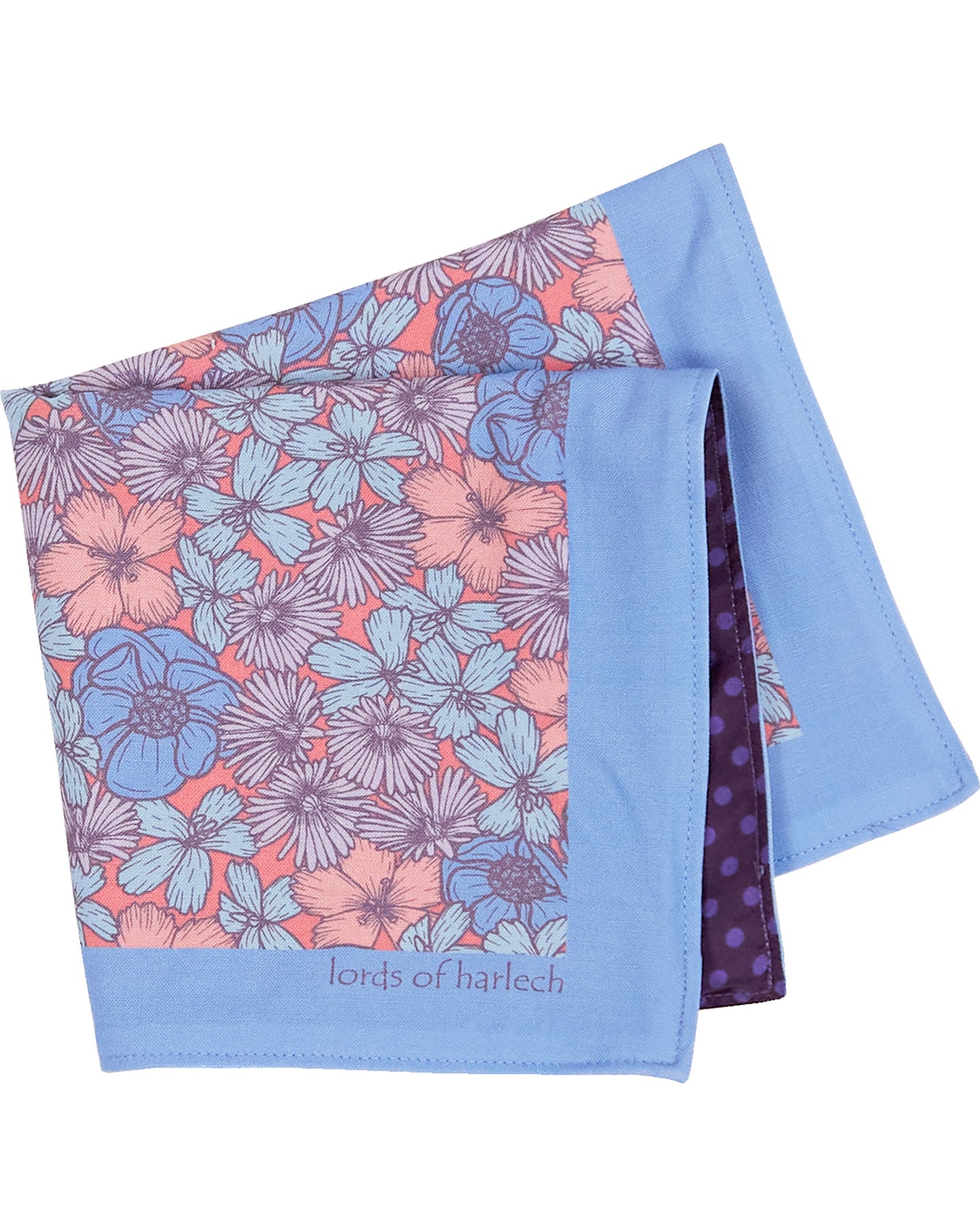 HUDSON DENSE FLORAL MERINO ZAKDOEK - ROZE