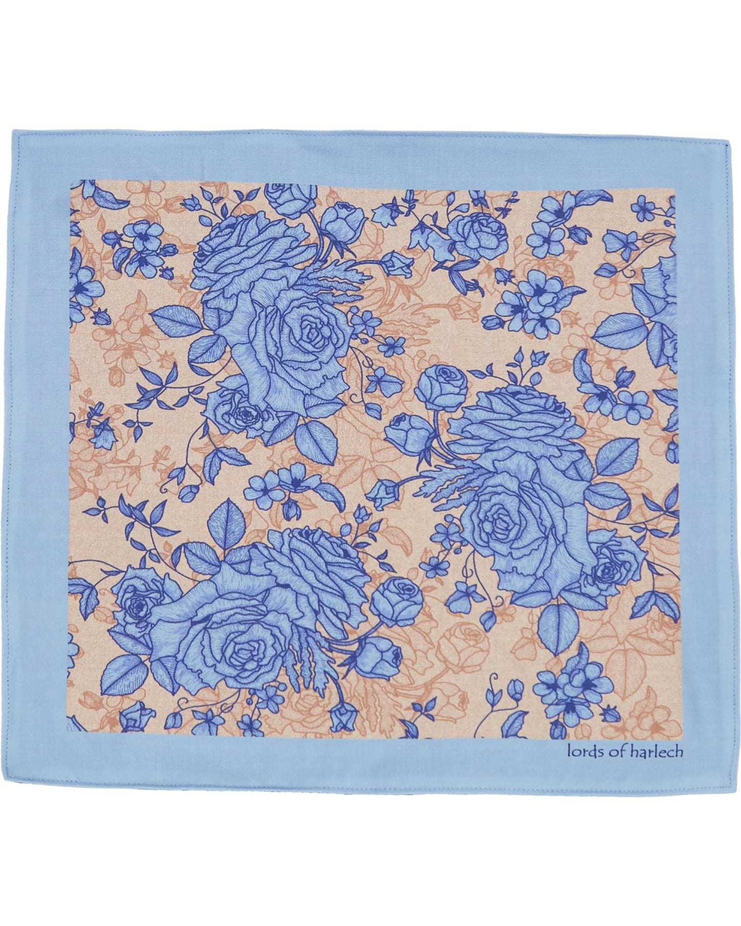 HUDSON ROMA FLORAL MERINO ZAKDOEK - ZAND