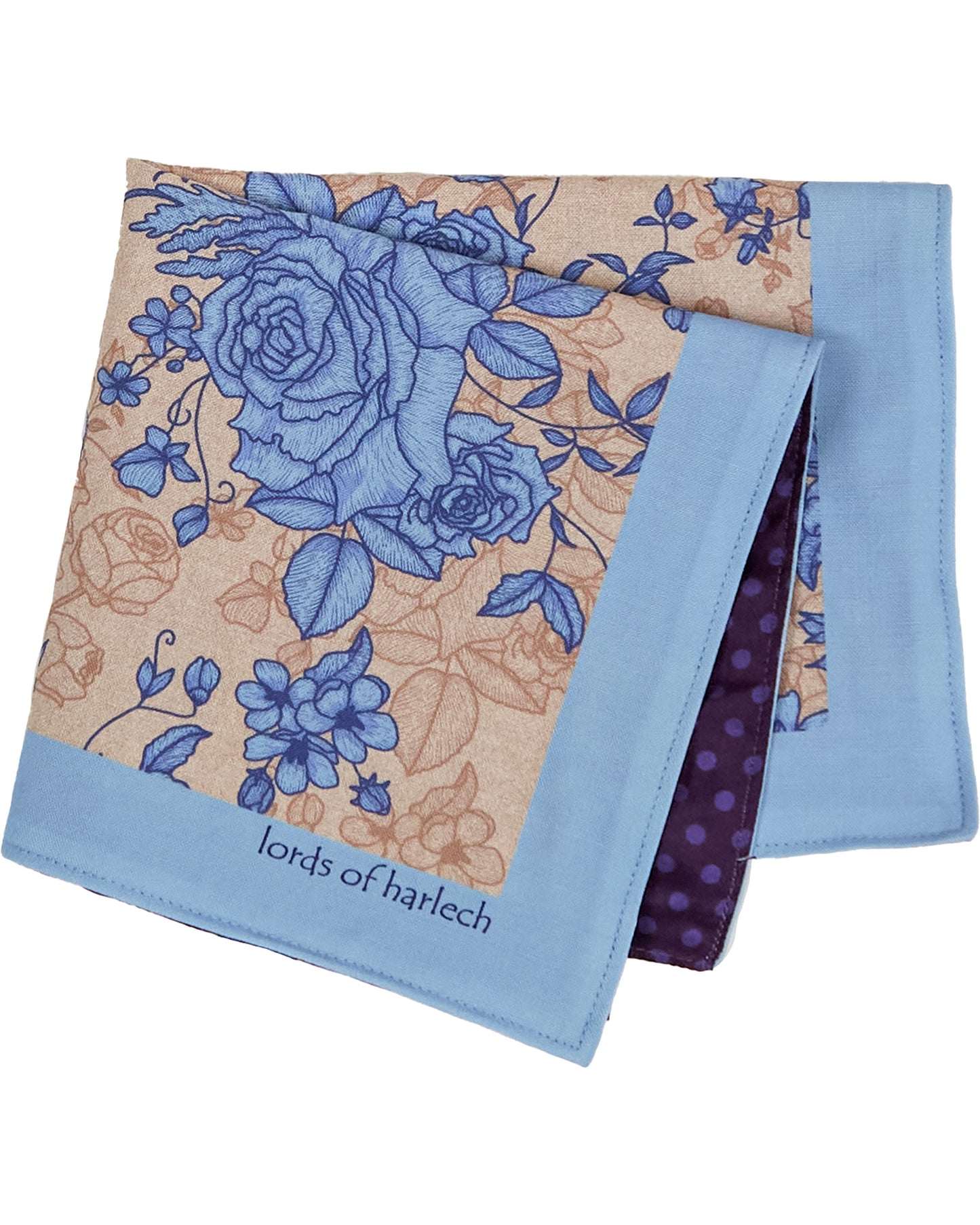 HUDSON ROMA FLORAL MERINO ZAKDOEK - ZAND