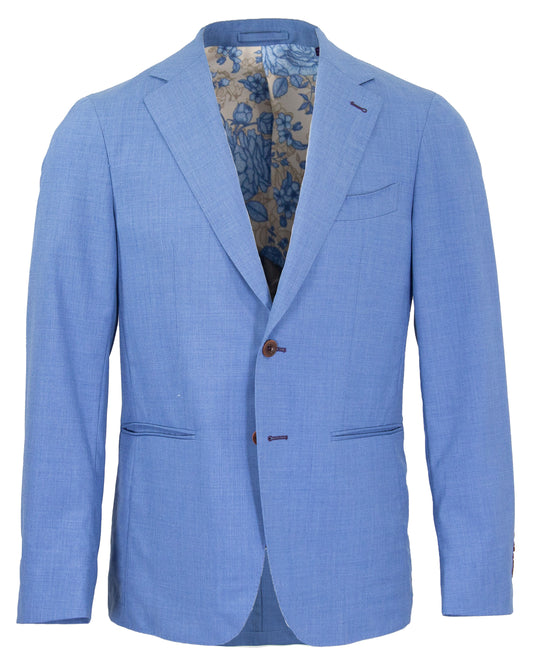 JUDD HALF LINED TAILORED WOOL BLAZER - OCEAN