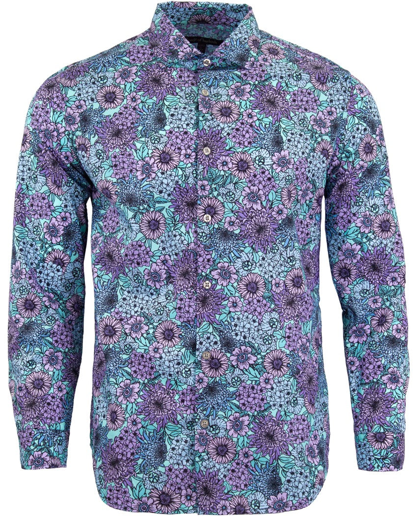 NIGEL GARDEN PARTY SHIRT - SPEARMINT