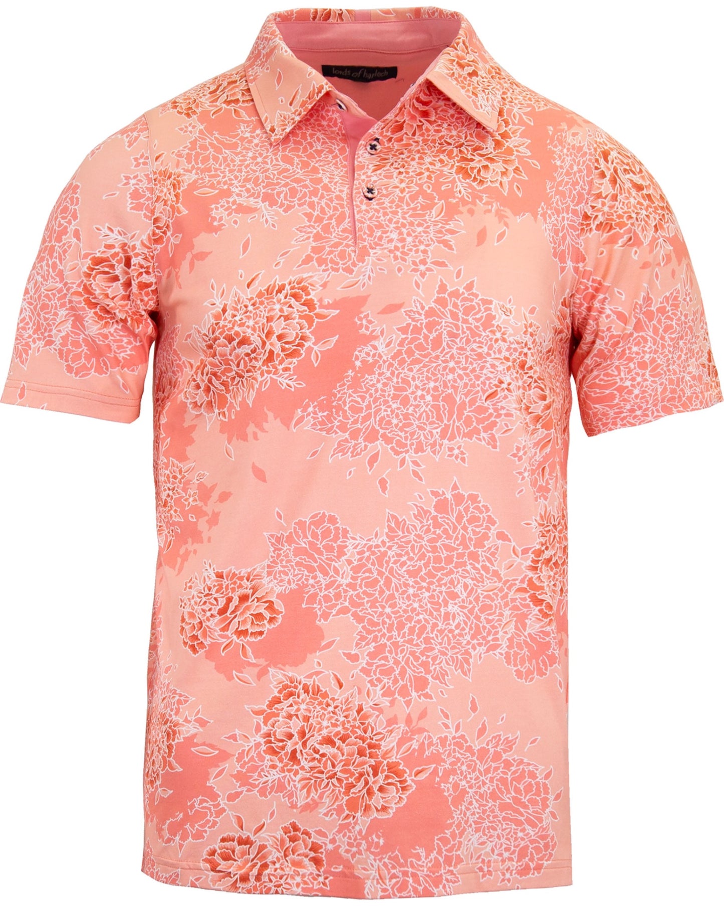PIETRO BOUQUET ISLAND POLO SHIRT -  PINK