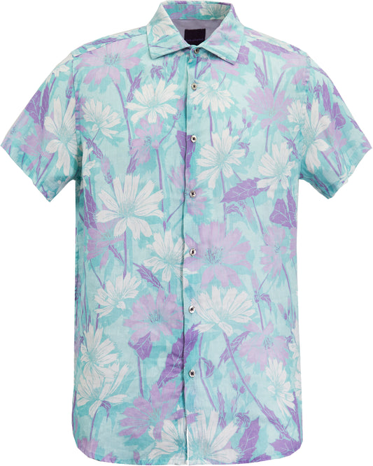 SERGIO LENTE LINNEN OVERHEMD - SPEARMINT