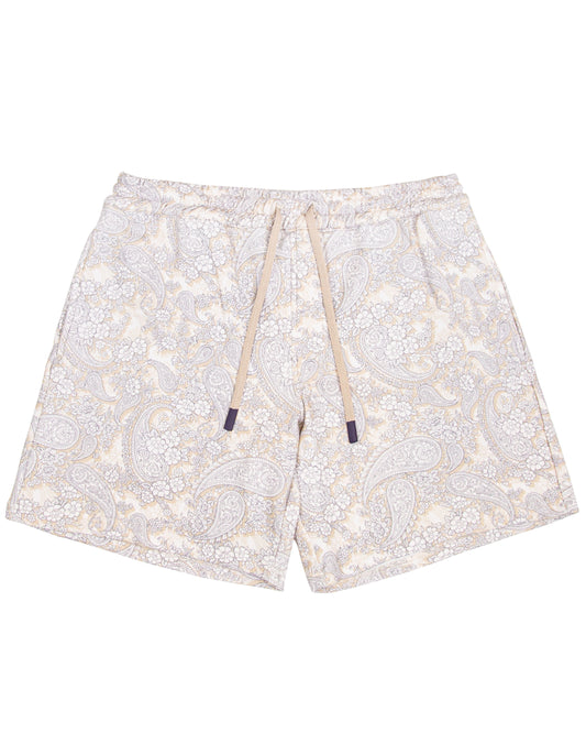 SILUS PAISLEY ROMANCE INTERLOCK SHORTS - IVOOR
