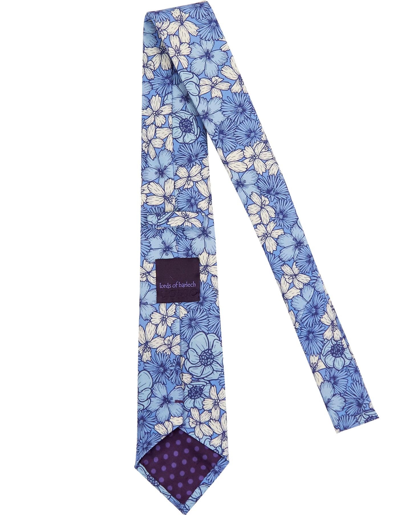 TADDEO DICHTE BLOEMENMERINO STROPDAS - BLAUW