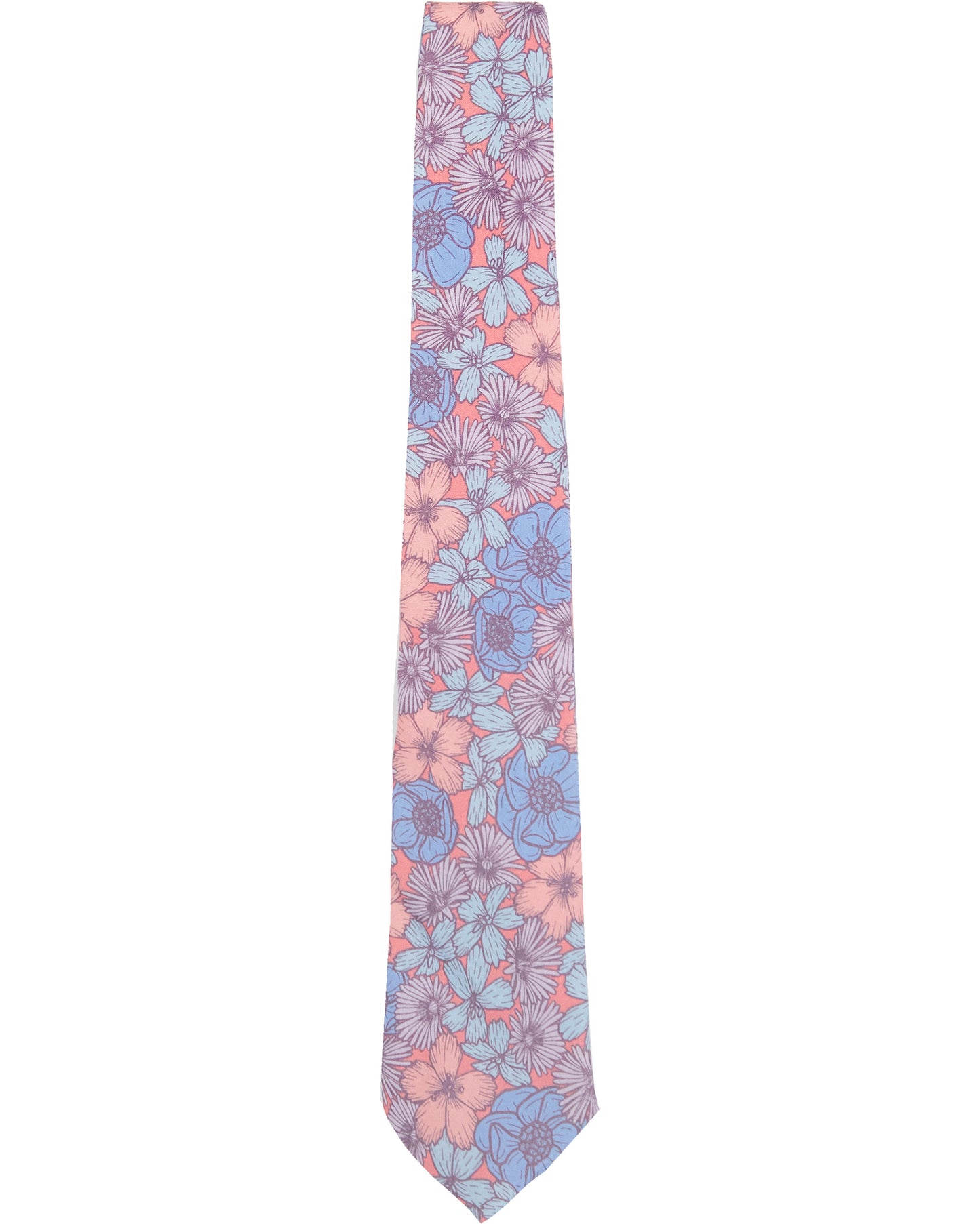TADDEO DENSE FLORAL MERINO TIE - PINK