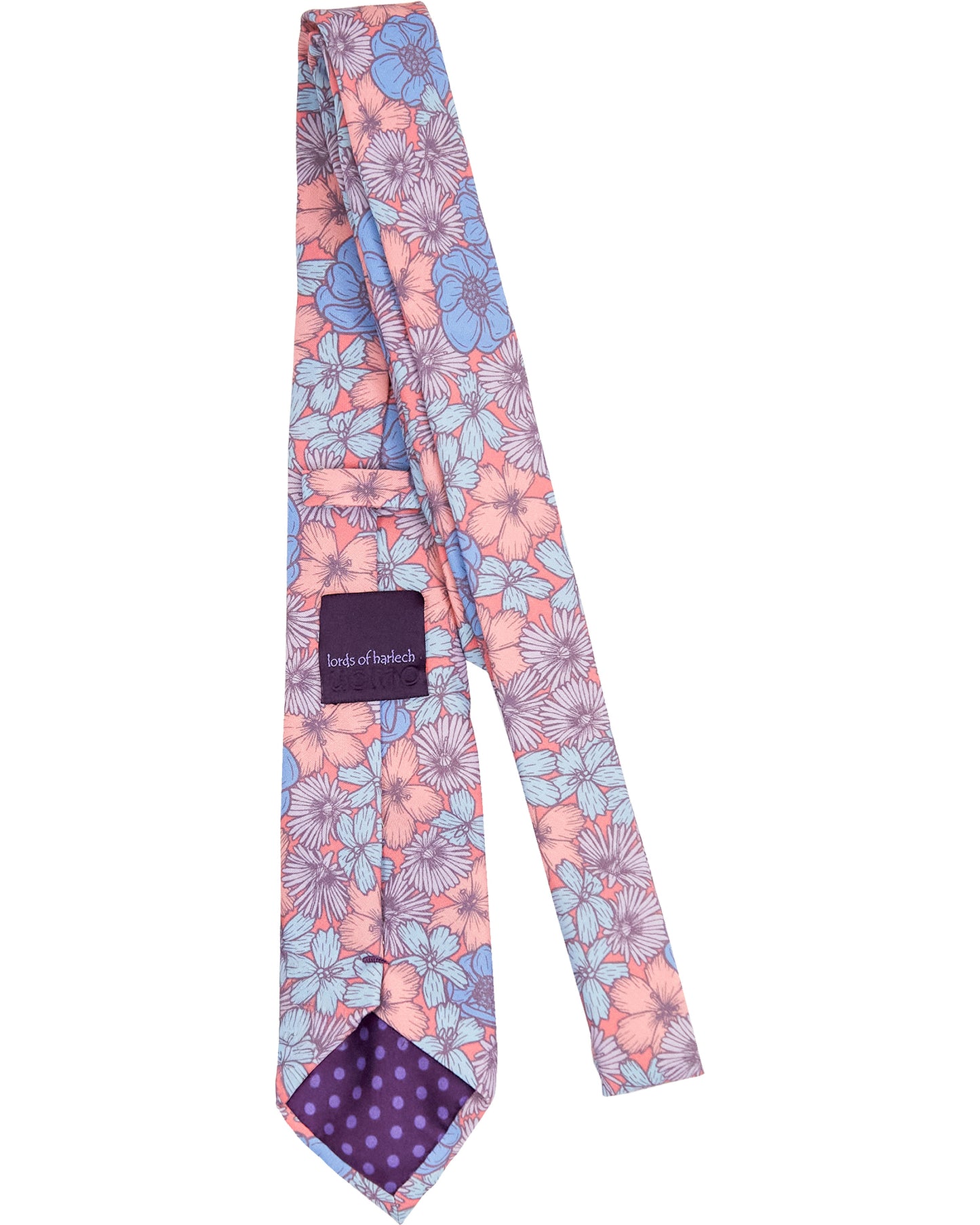 TADDEO DENSE FLORAL MERINO TIE - PINK