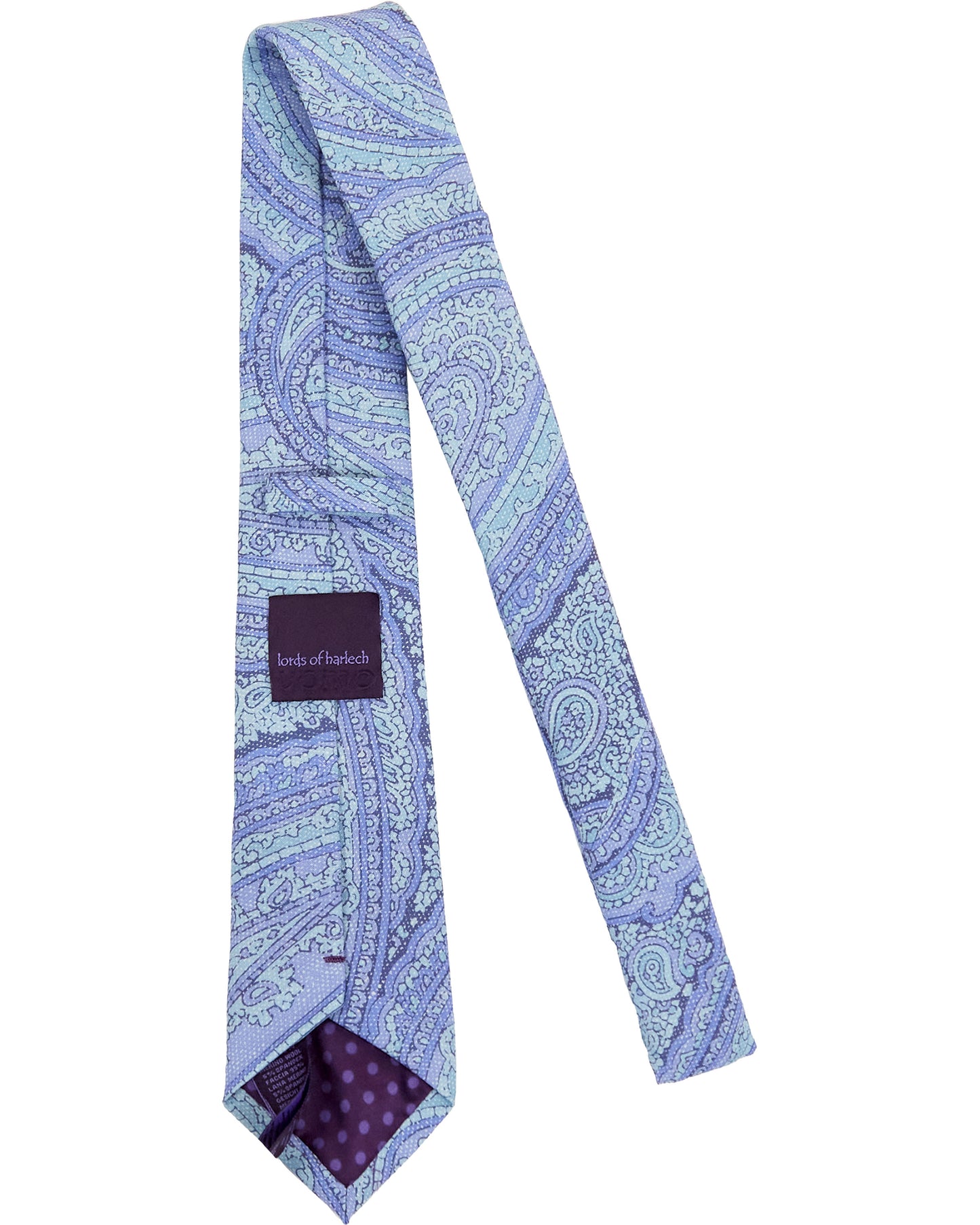 TADDEO PAISLEY OXFORD MERINO TIE - BLUE