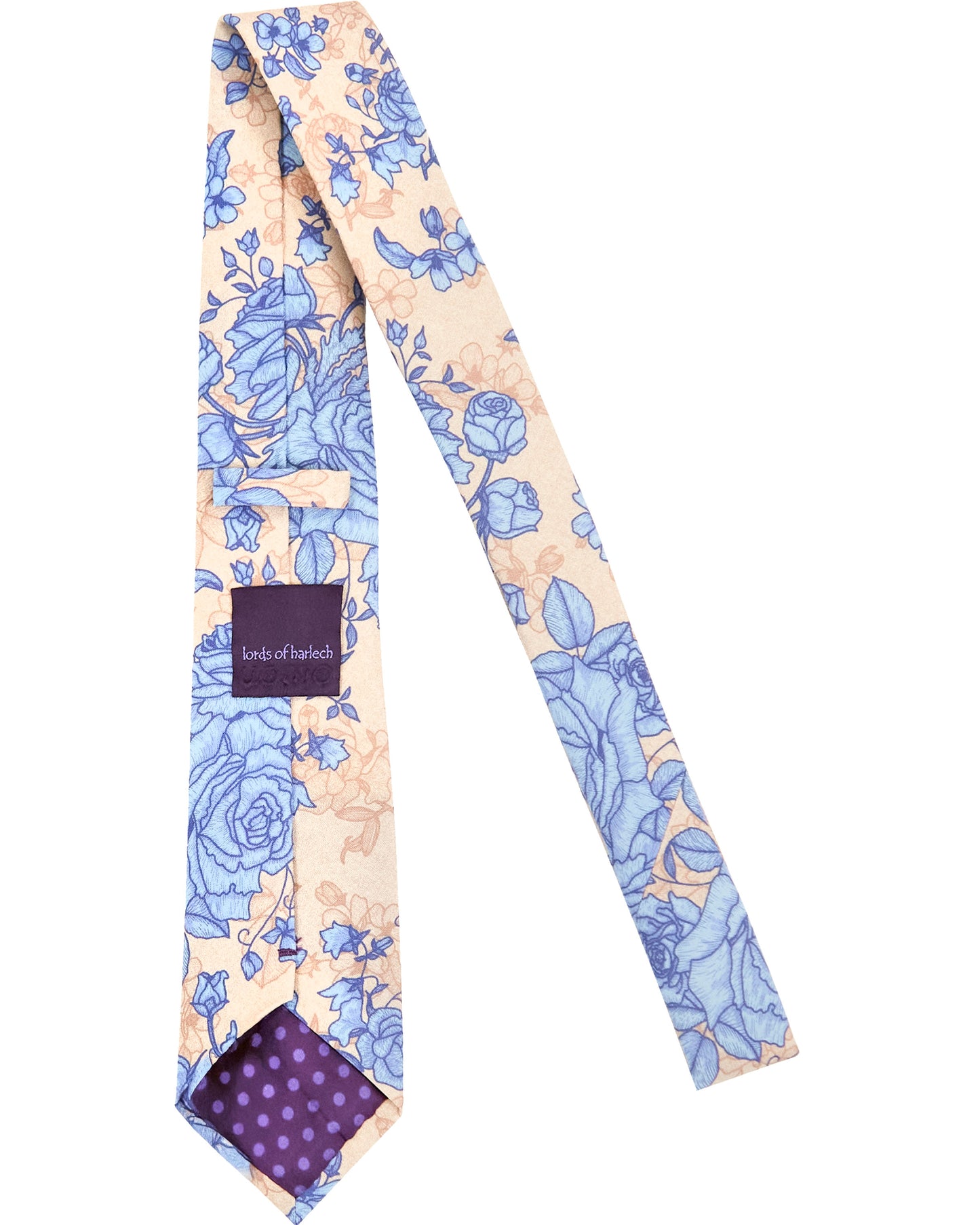 TADDEO ROMA BLOEMEN MERINO STROPDAS - ZAND