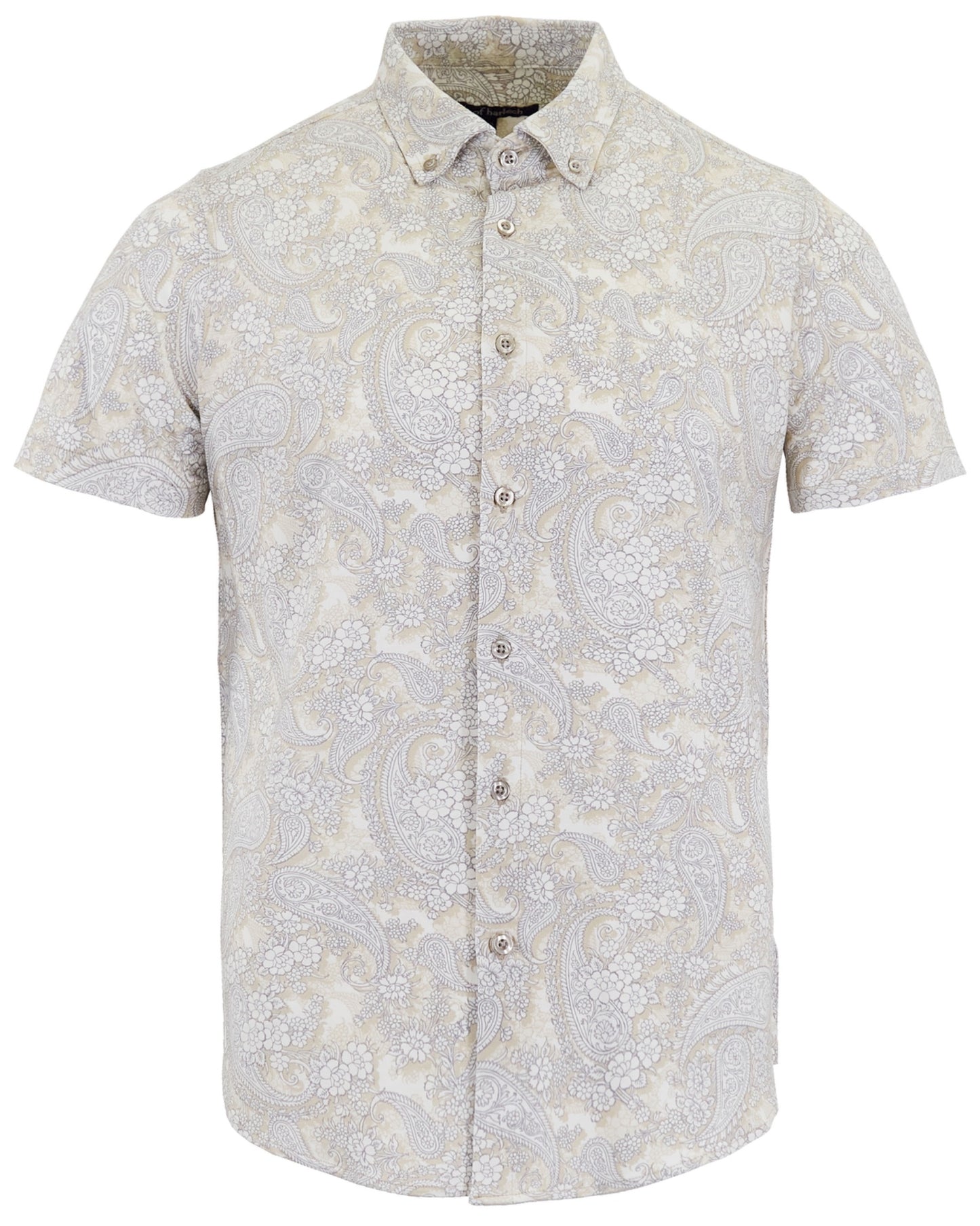 TODD PAISLEY ROMANCE KNIT SHIRT - IVORY