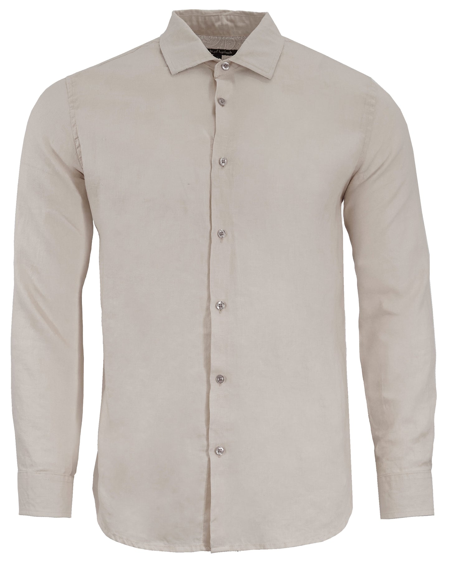 LIONEL LINEN BUTTON DOWN SHIRT - NATURAL