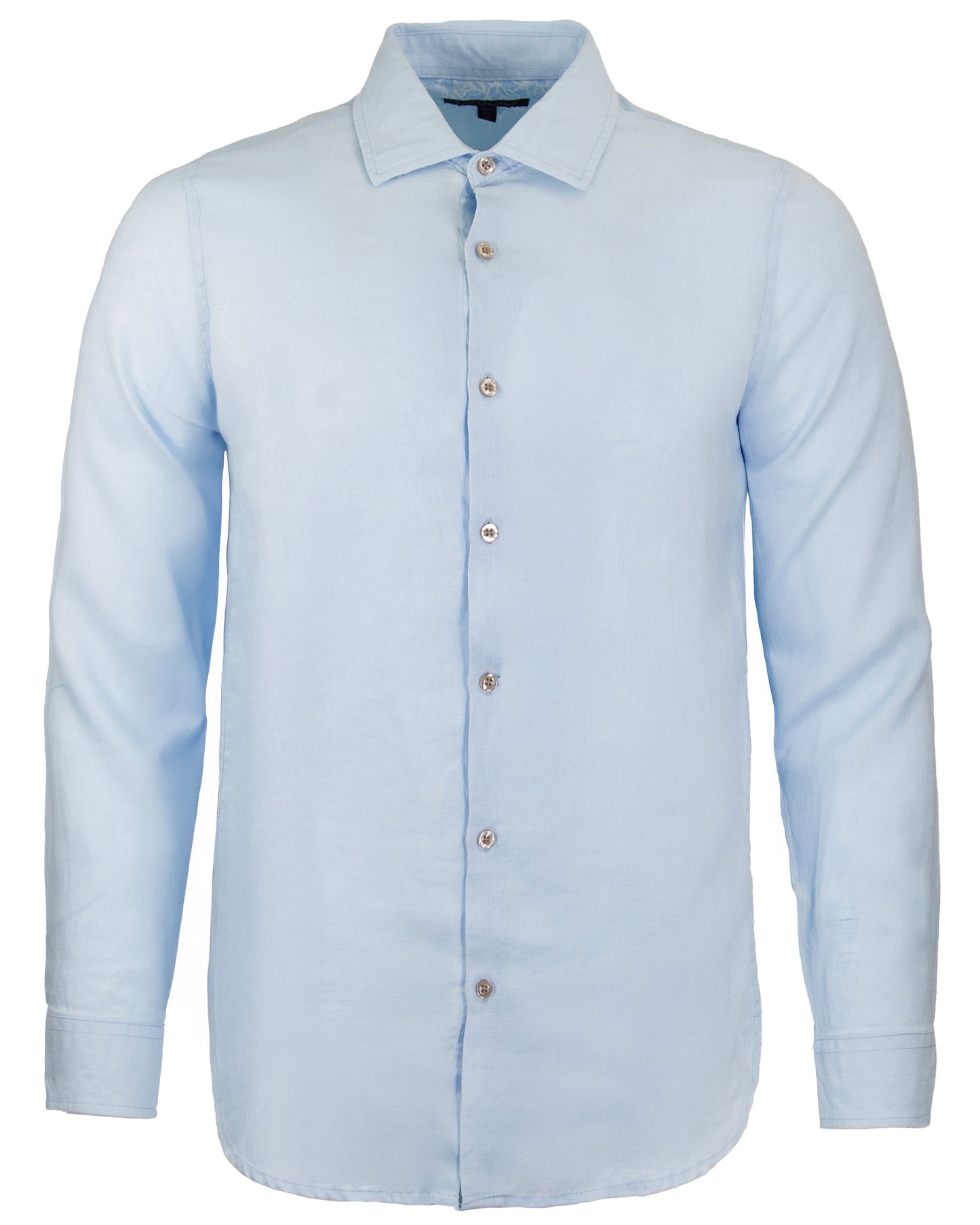 LIONEL LINEN BUTTON DOWN SHIRT - SKY