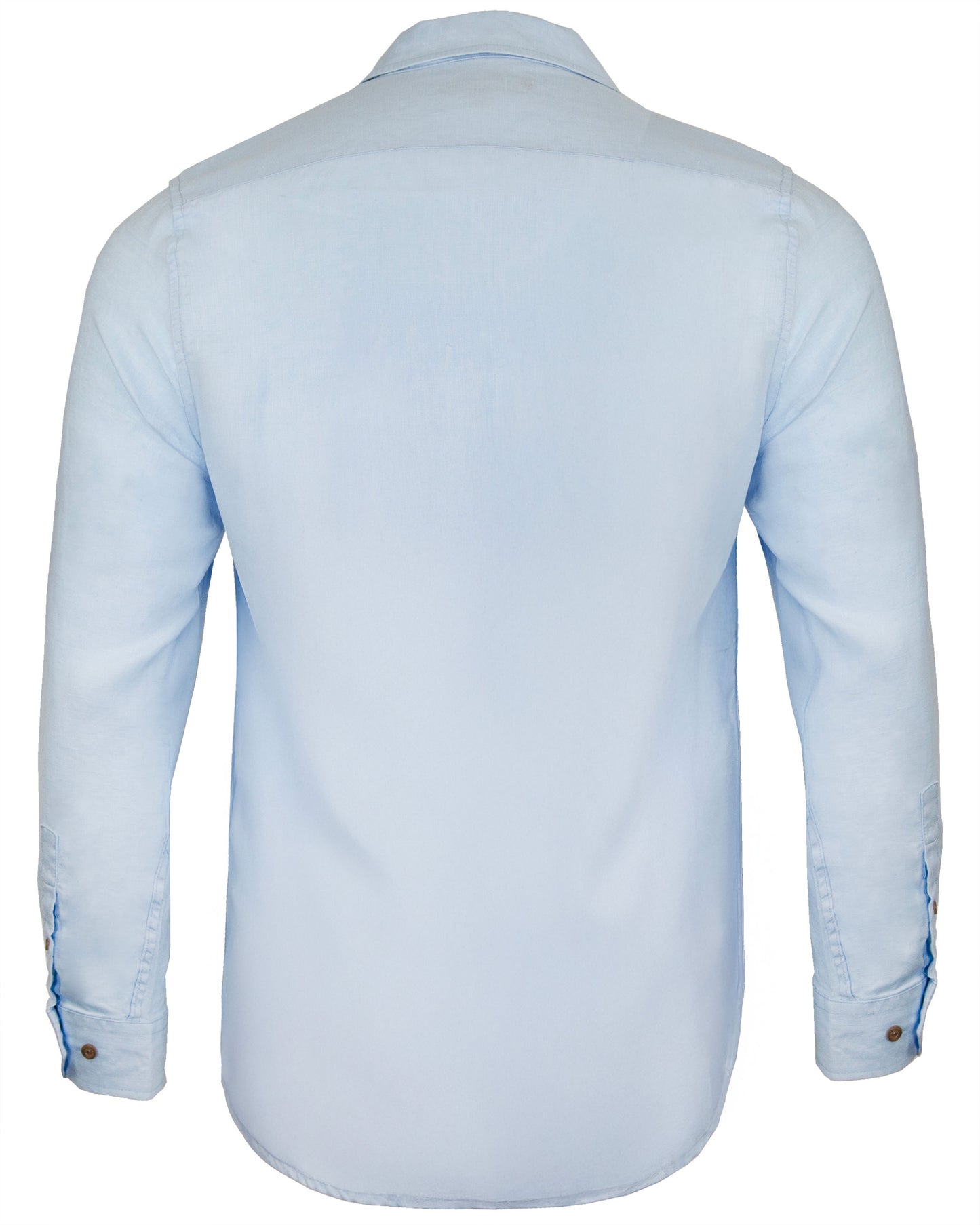 LIONEL LINEN BUTTON DOWN SHIRT - SKY