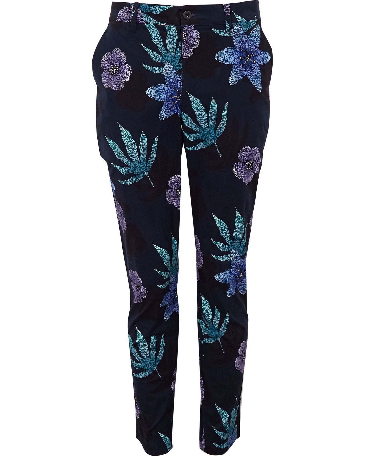 CHARLES FLORAL MEMORY PANT - NAVY