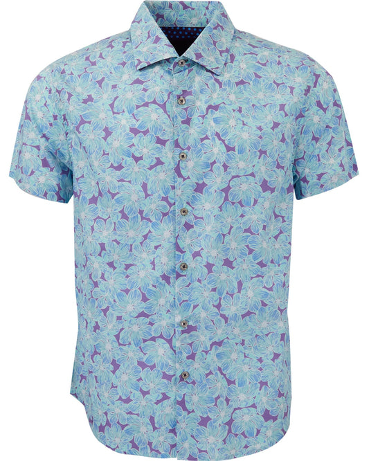 GEORGE ALL OVER FLOWERS SHIRT - MINT