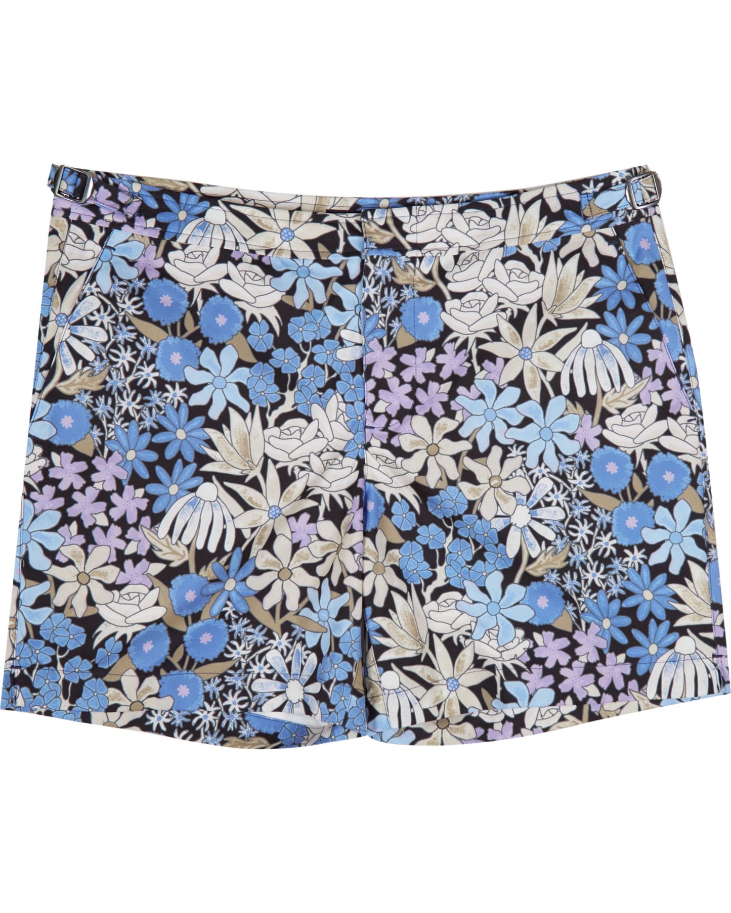 POOL ROUGH FLORAL ZWEMBROEK - ZWART