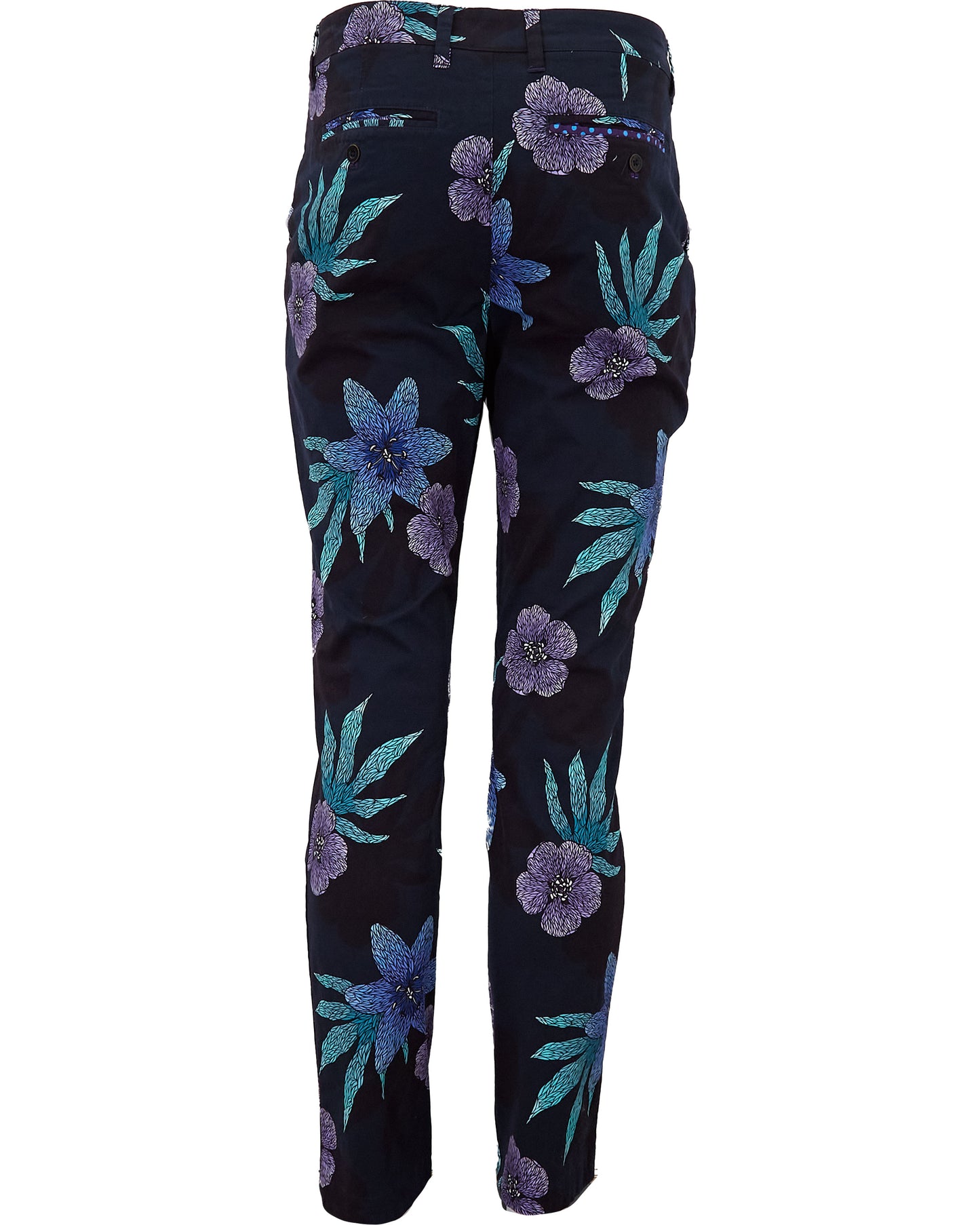 CHARLES FLORAL MEMORY PANT - NAVY