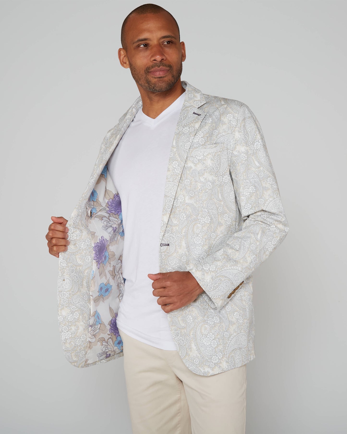 HADRIAN PAISLEY ROMANCE  BLAZER - IVORY