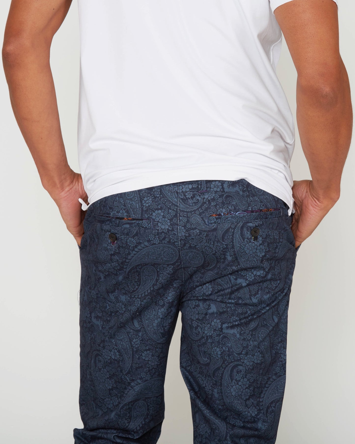 JACK PAISLEY ROMANCE PANT - NAVY