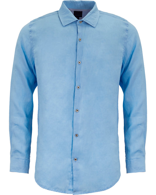 LAURENT LINEN SHIRT - BLUE