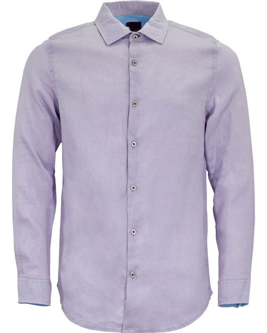 LAURENT LINEN SHIRT - LAVENDER