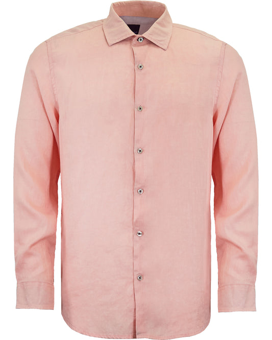 LAURENT LINEN SHIRT - PINK