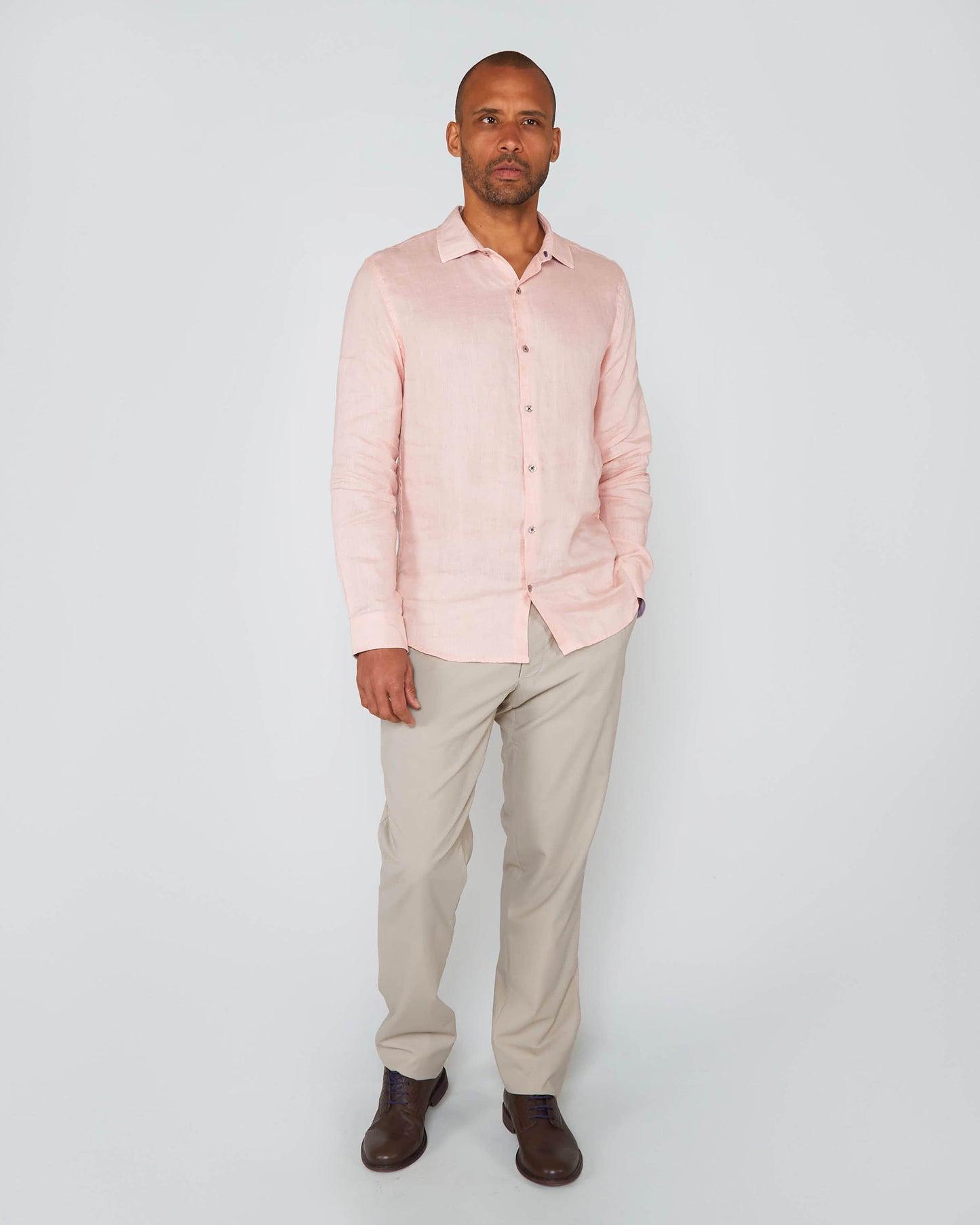LAURENT LINEN SHIRT - PINK
