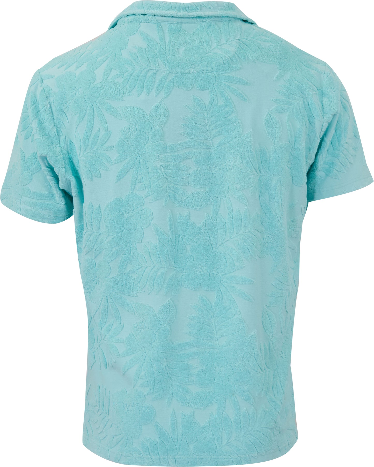 JOHNNY FARM FLORAL TOWEL POLO SHIRT - SPEARMINT
