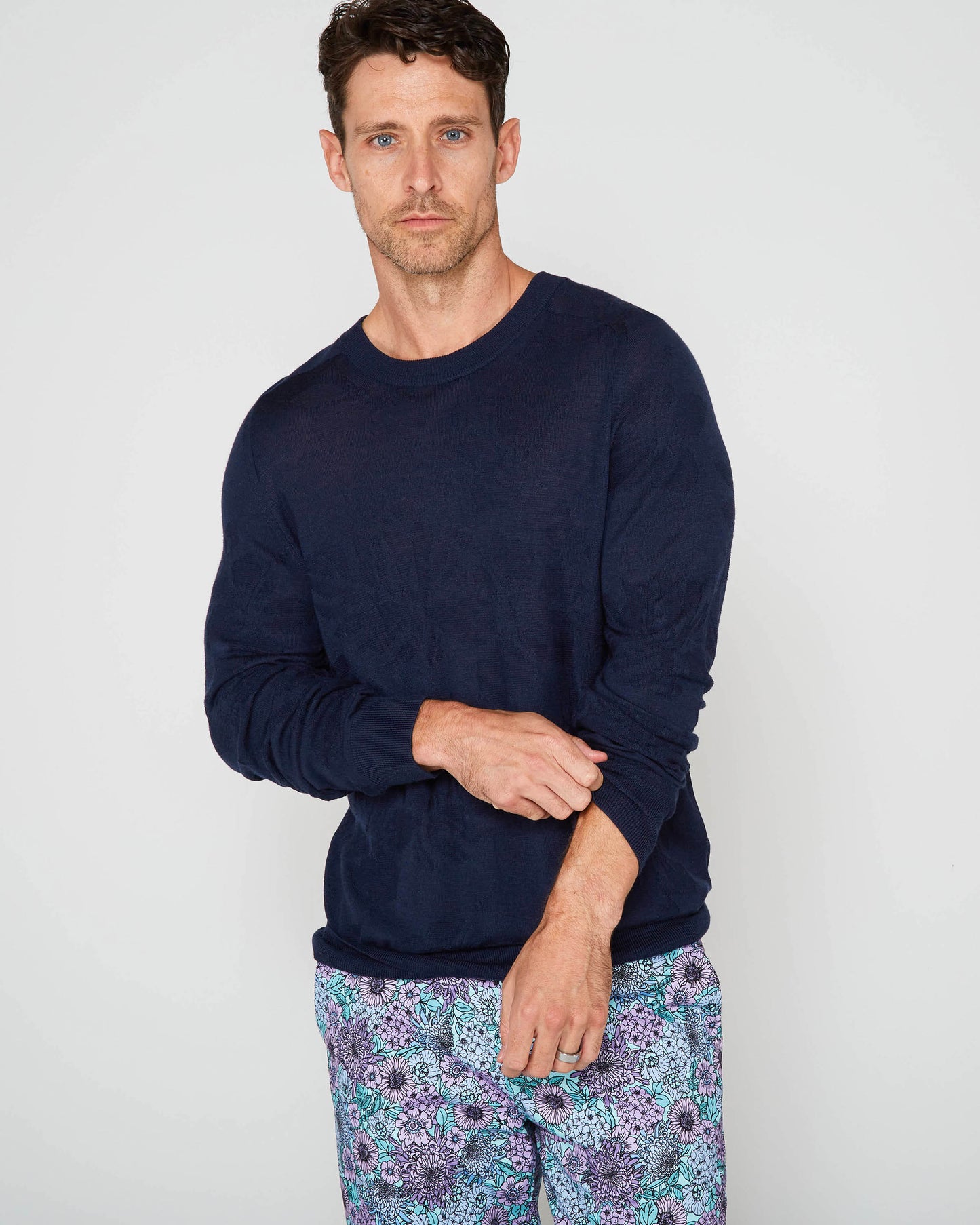 KRIS MERINO SWEATER - NAVY