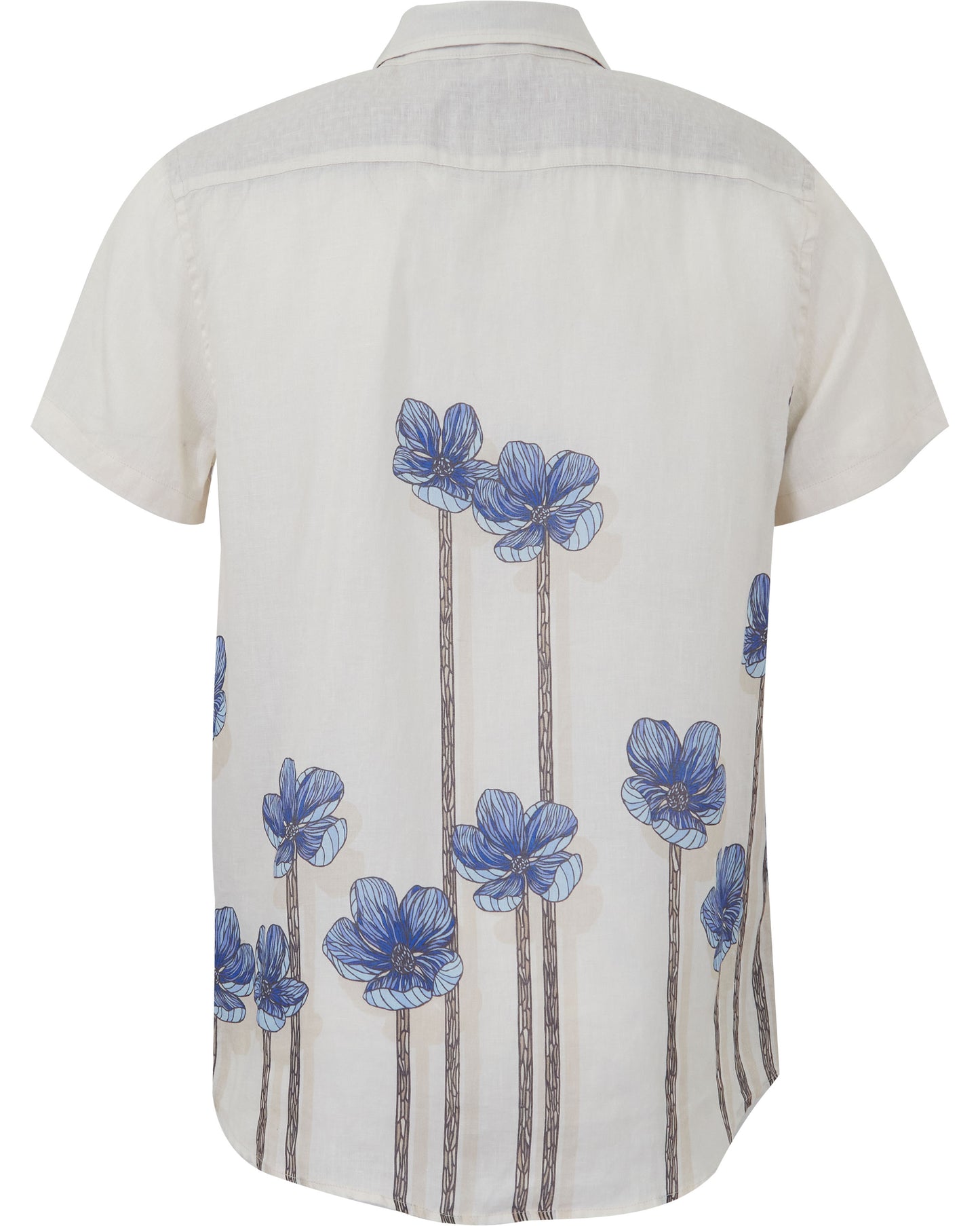 LANDON CRAFTY FLORAL LINEN SHIRT - IVORY